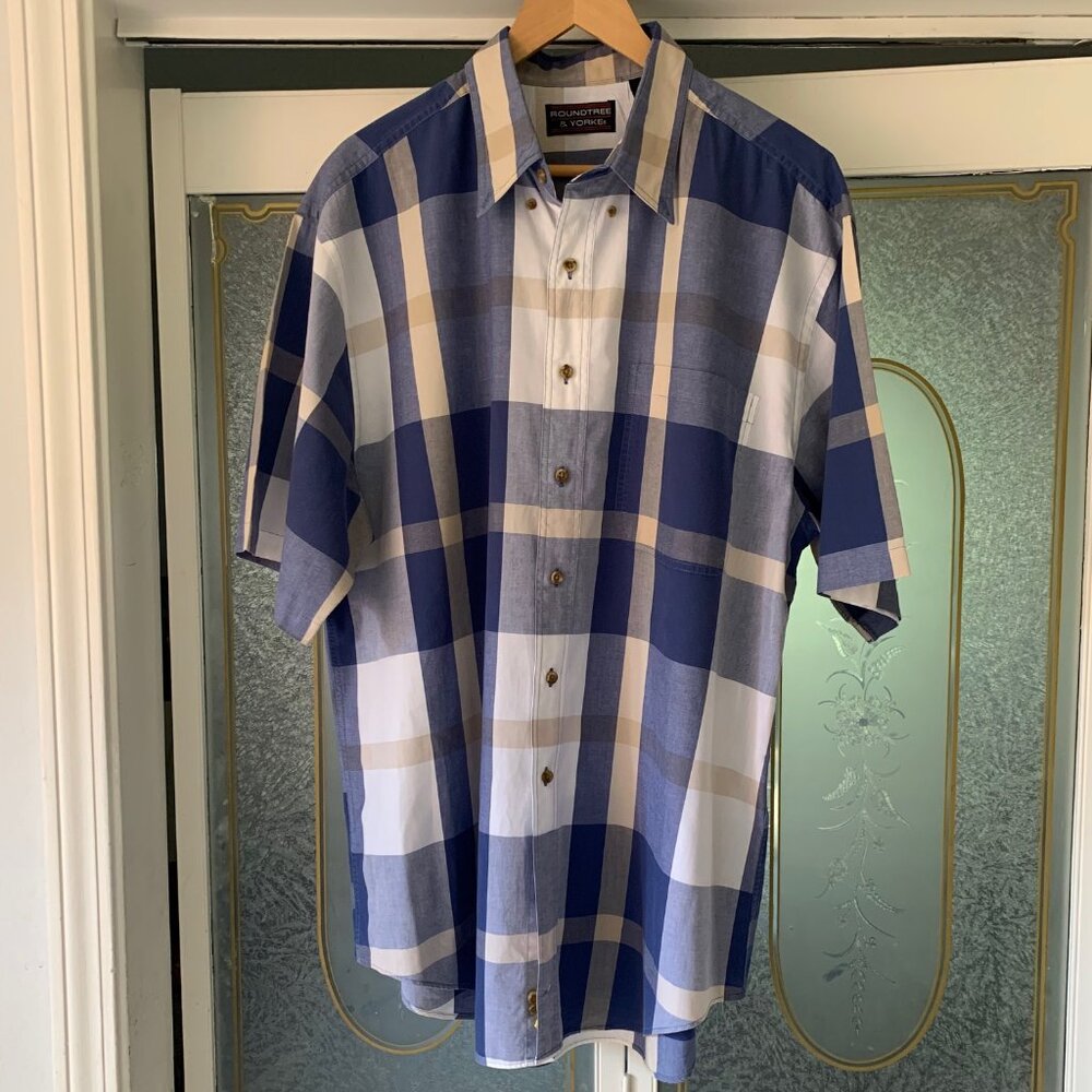 Men's Roundtree & Yorke Short-Sleeve Button-Down Shirt